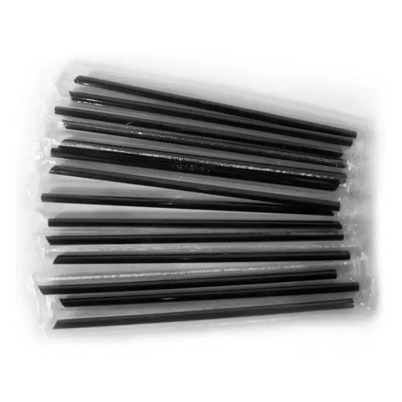 Black plastic drinking straws in clear individually wrapped decorbites clear individually packaging for kitchen use