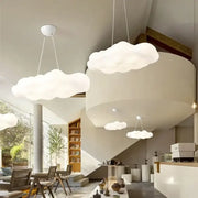 White cloud-shaped led ceiling chandelier with soft diffused glow for bedroom decorbites cloud led pendant light