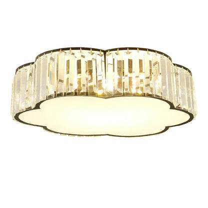 Cloud shaped gold crystal zen ceiling light with clear crystal rods and diffuser for living room decorbites ceiling light