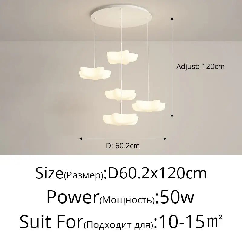 Cloud white modern pendant light with minimalist design for floating kitchen island by decorbites cloud white chandelier