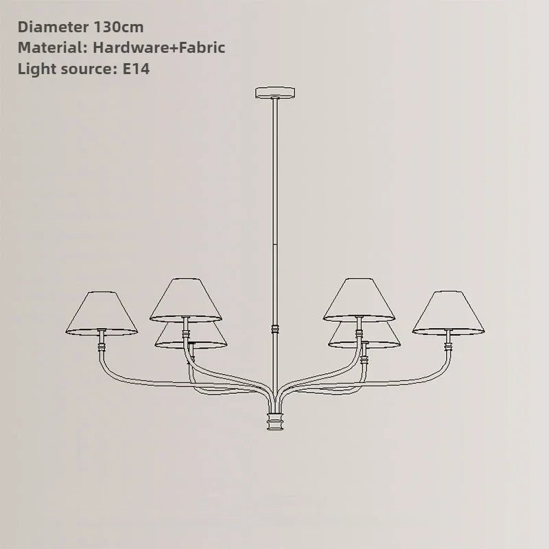 Coco French Minimalist Fabric Branch Chandelier - Decorbites