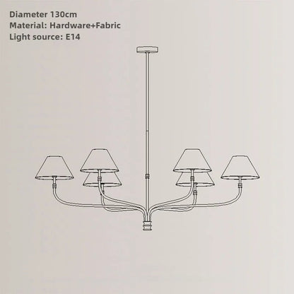 Coco French Minimalist Fabric Branch Chandelier - Decorbites