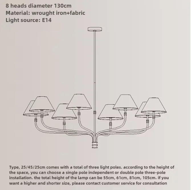 Coco French Minimalist Fabric Branch Chandelier - Decorbites