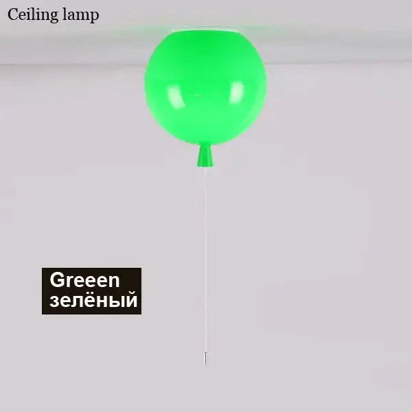 Green decorbites colorful balloon ceiling light with glossy finish and white cord for bedroom and dining room decor