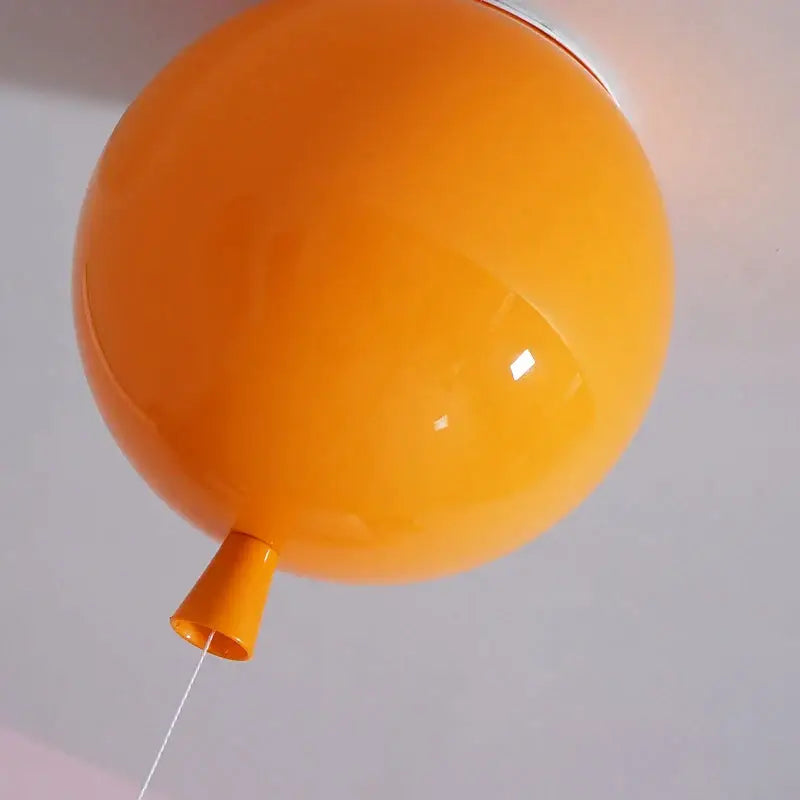 Vibrant orange decorbites colorful balloon ceiling light with glossy finish and tapered nozzle for bedroom and nursery decor