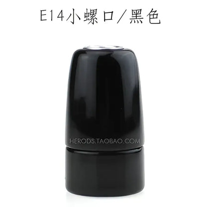Black e14 socket bulb holder with glossy ceramic finish by decorbites ideal for bedroom and living room decor