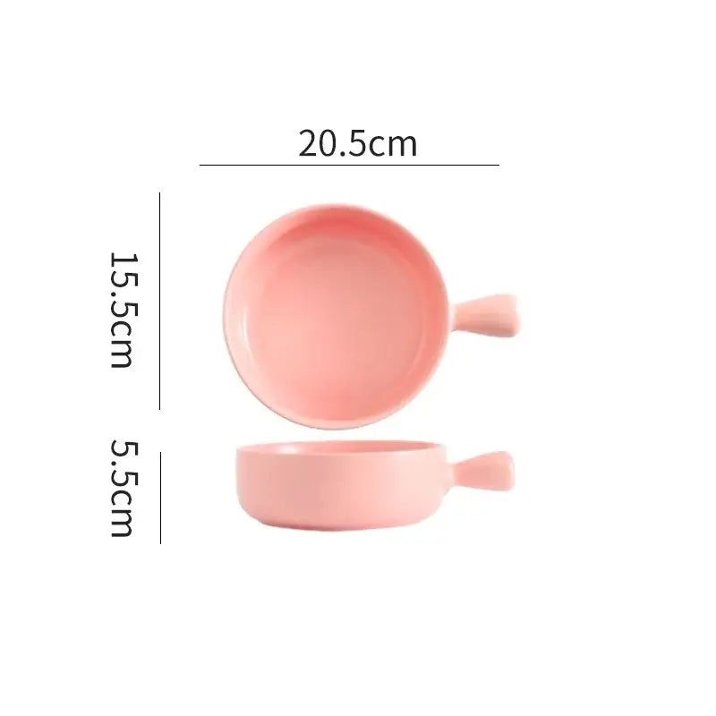 A soft pink decorbites ceramic single handle salad bowl perfect for dining room tableware and decor