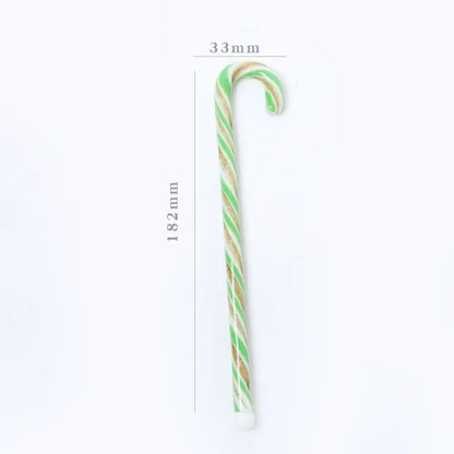 A colorful christmas long glass stirring stick with a festive green and gold striped long handle decorbites colorful christmas