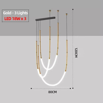 Contemporary Acrylic Line Pendant Light In Brushed Nickel - Decorbites