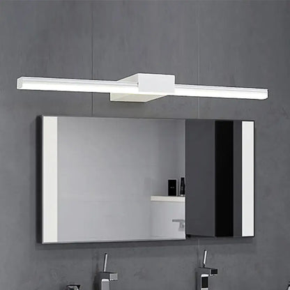 Contemporary black and white linear led wall light fixture with sleek rectangular design and integrated lighting fixture width