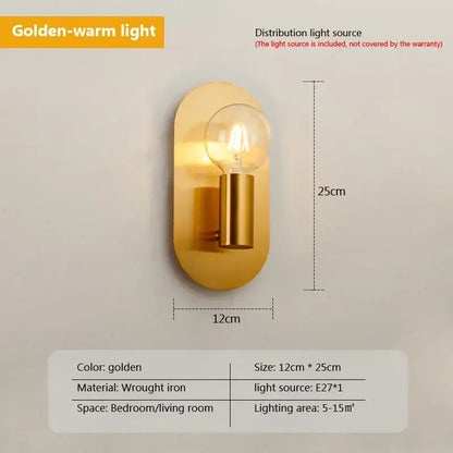 Contemporary gold led wall lamp with a sleek brass oval base and exposed edison-style filament bulb for living room decorbites contemporary gold wall lamp