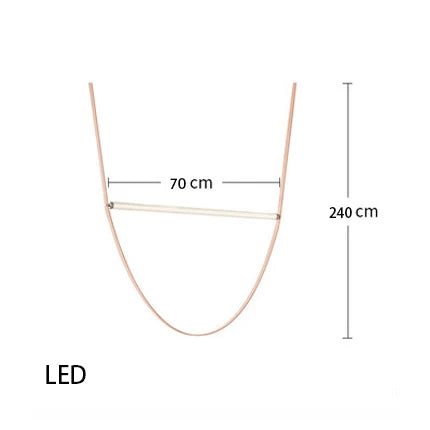 Contemporary Leather Belt Dimmable LED Pendant Light