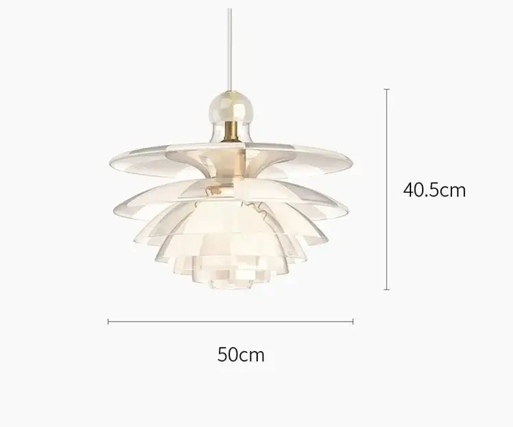 Contemporary pine cones white petal pendant light with translucent glass and brass frame for dining room decorbites pendant lights