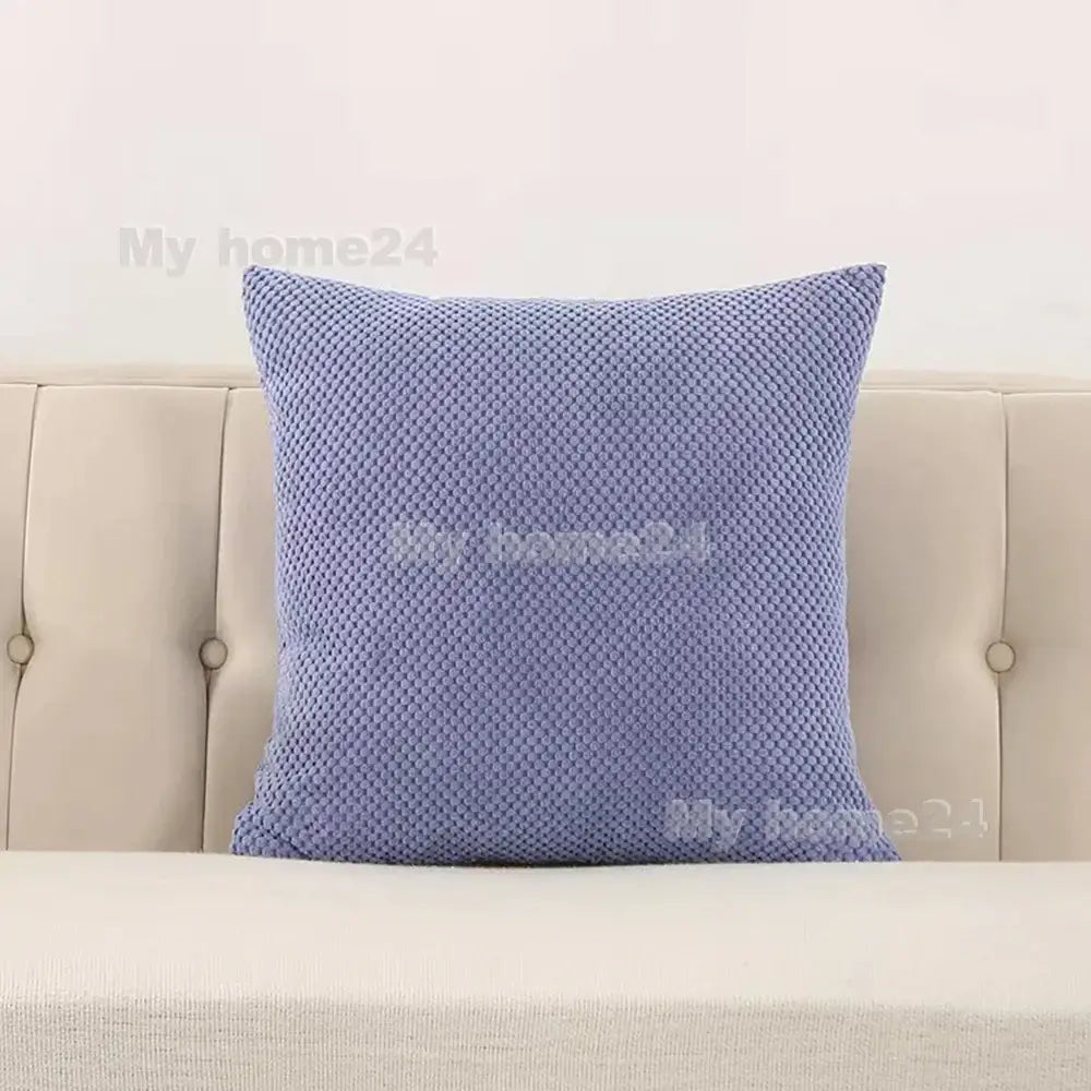 A soft lavender corduroy corn kernel throw pillowcase with textured woven fabric for living room sofa decorbites decor