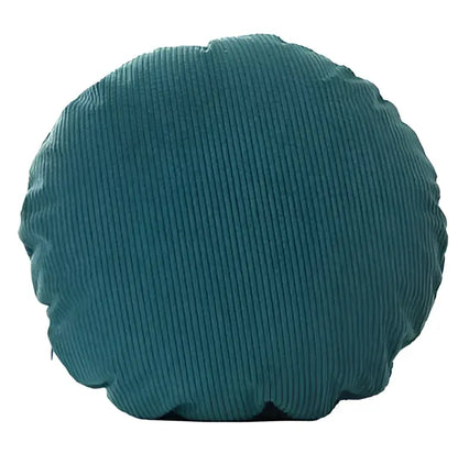 Teal corduroy round pillow cover decorbites corduroy round pillow for living room solid stripe decor