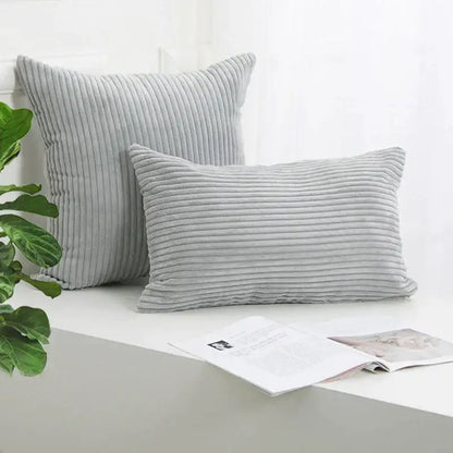 Two light gray corduroy striped cushion covers decorbites corduroy striped with vertical ribbed texture for living room decor