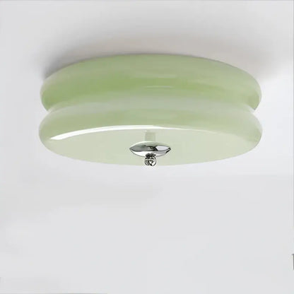Cream medieval glass ceiling lamp with sleek pale green jade finish and chrome mounting bracket for living room decorbites cream medieval