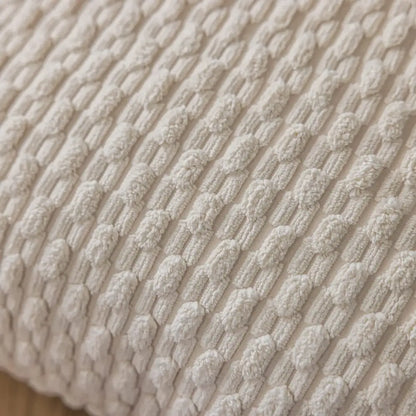 Cream textured knit decorative pillow cover with raised woven bead pattern for living room decorbites decorative pillow