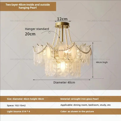 Cream wind crystal chandelier with brass-finished wrought iron frame and glass pearls for elegant living room decorbites cream wind
