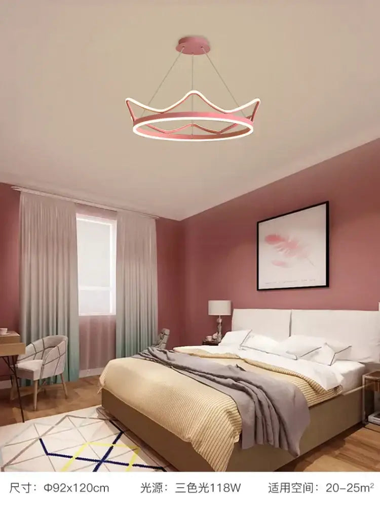 Pink crown design gold chandelier with white spheres featuring a modern minimalist LED ceiling light for living room decorbites crown design