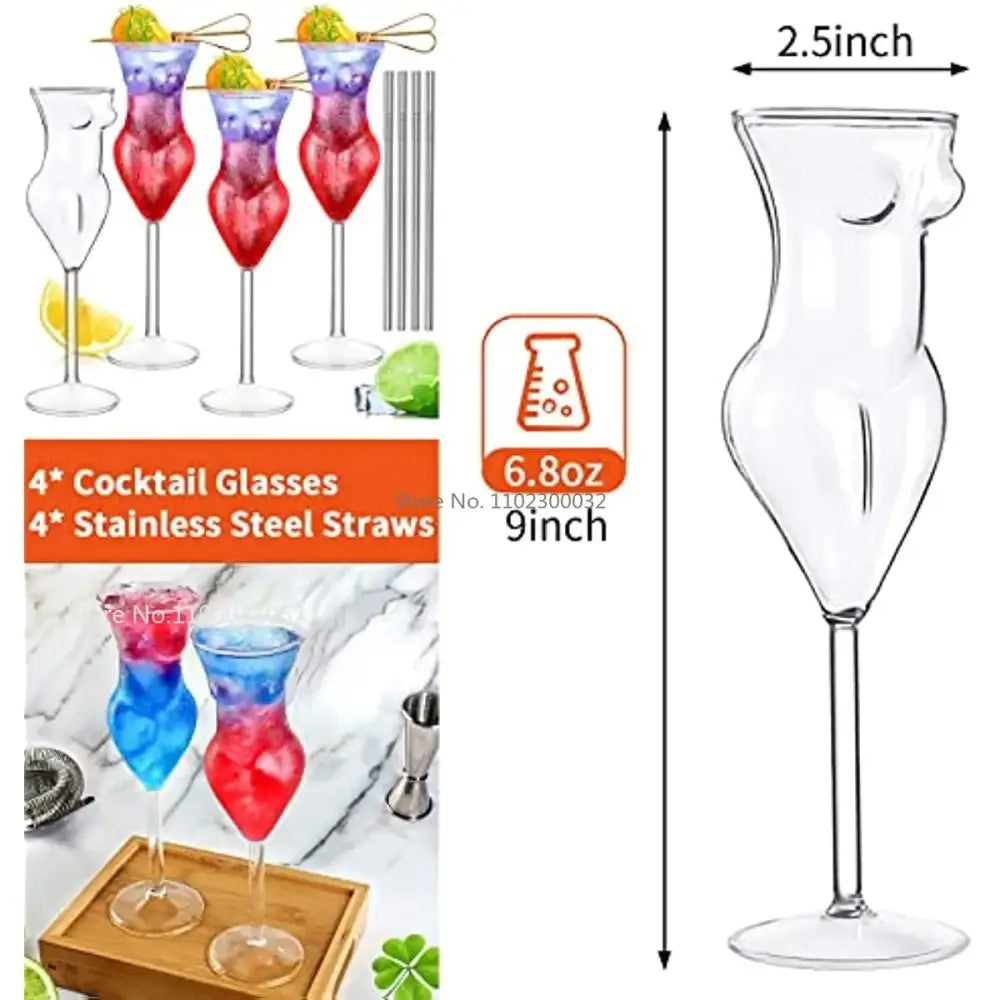 Clear 9-inch tall crystal beauty goblet cup with slender stems and glossy glass finish for elegant cocktail decorbites crystal beauty