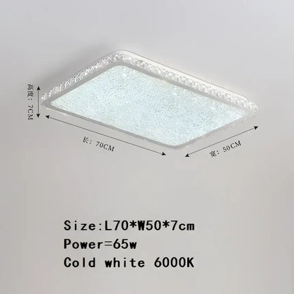 Rectangular ceiling lamp with frosted glass panel and silver frame measuring 70cm by 50cm for decorbites crystal round ceiling decor