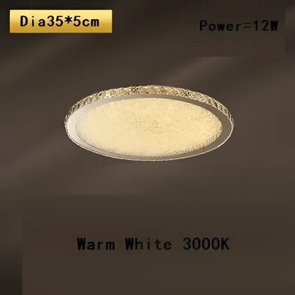 Crystal round ceiling lamp with frosted glass and sparkling crystal trim, warm white light, 35cm diameter decorbites ceiling lamp