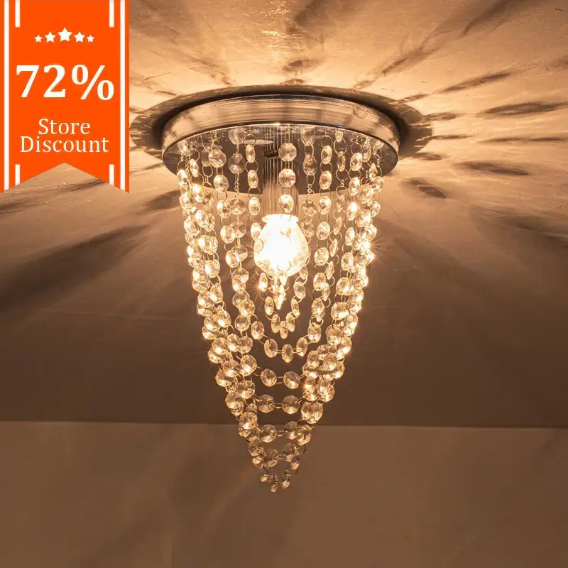 Crystal sun flower gold and silver ceiling light with cascading clear faceted beads and polished chrome base decorbites crystal sun