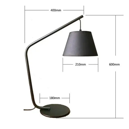 Modern black metal led floor lamp with sleek curved arm and conical shade for living room or bedroom lighting