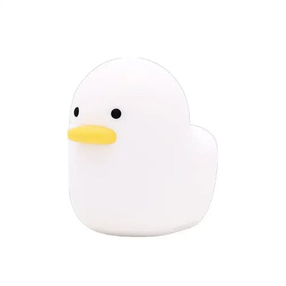 White plush cute dull duck night light with yellow beak and black eyes for bedroom decorbites cute dull bedside lamp