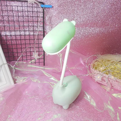 Mint green plastic elk night lamp with rounded animal design for bedroom decorbites elk night desk light