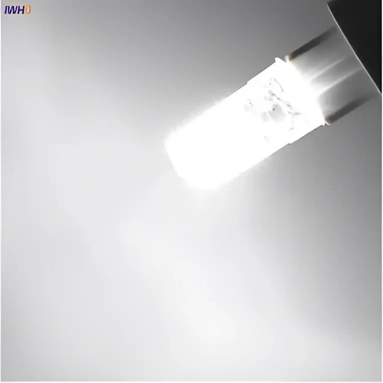Bright white decorbites 3w led g9 bulb with clear glass housing and metallic base for kitchen lighting