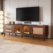 Rattan LED TV Console