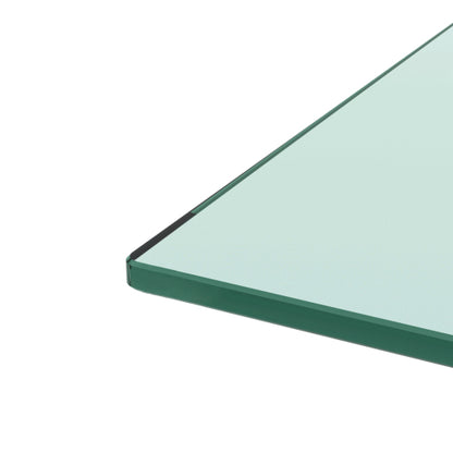 Rechteckiger Schwarzer Glas-Couchtisch, Klarer Couchtisch, Moderne Beistell- und Mittel-Tische für das Wohnzimmer, Möbel für das Wohnzimmer