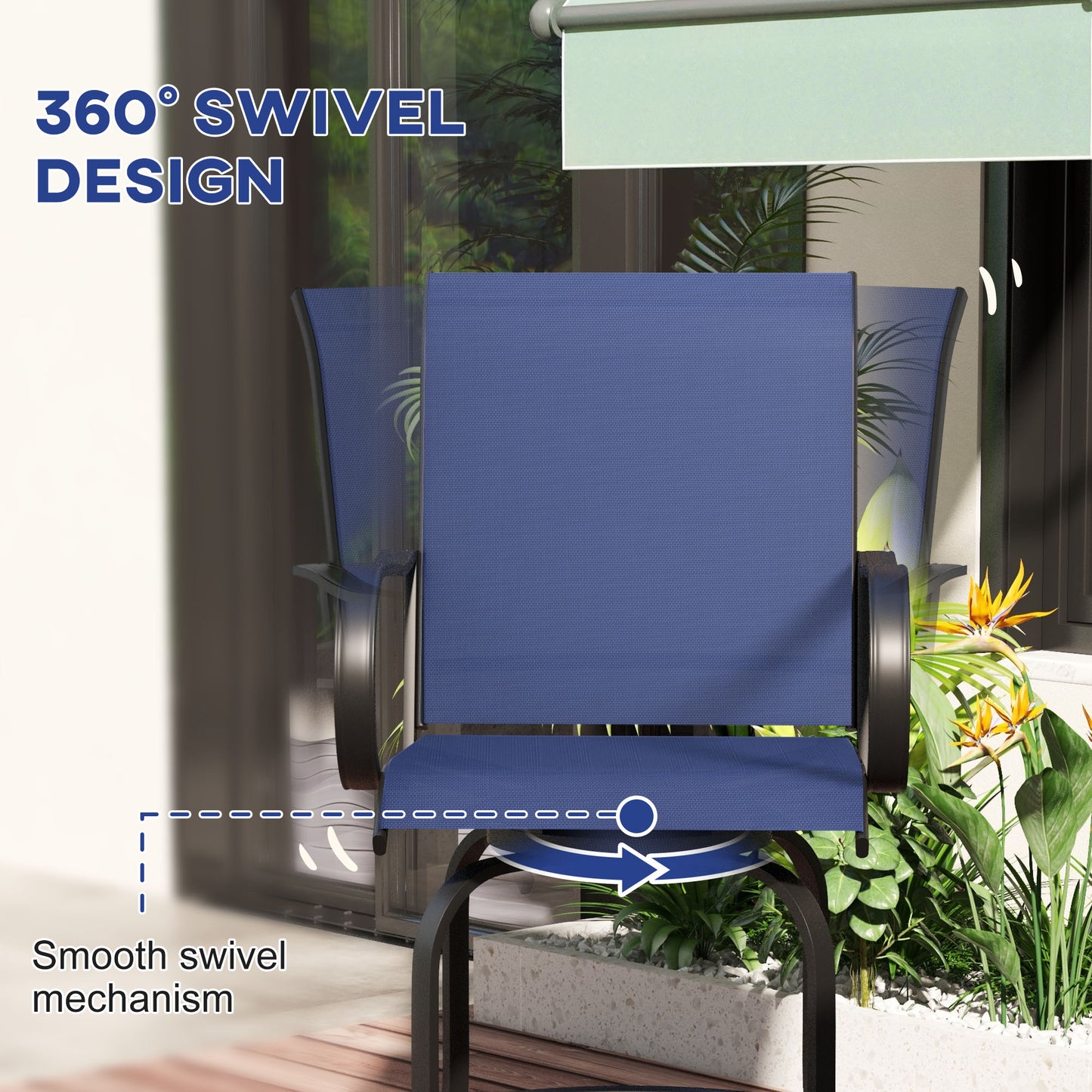 Outdoor-Barhocker-Set aus 2 Stück