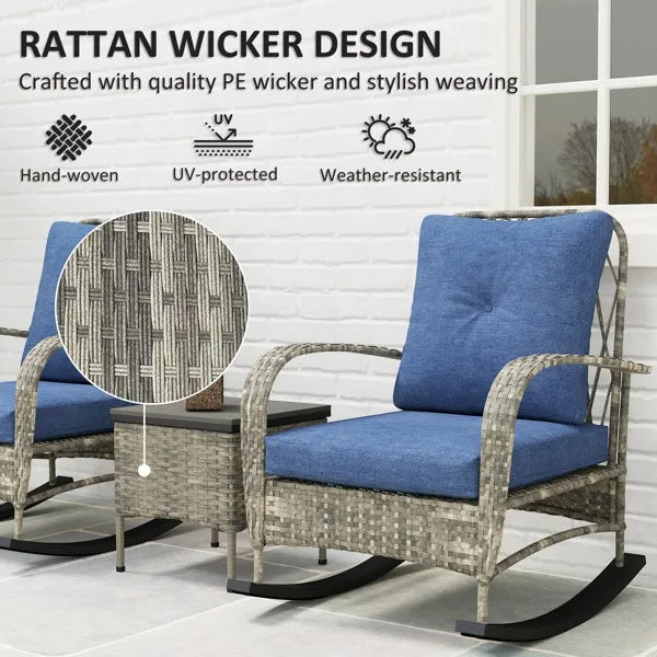 Rattan-Liegestuhl, Korbmöbel-Set für die Terrasse