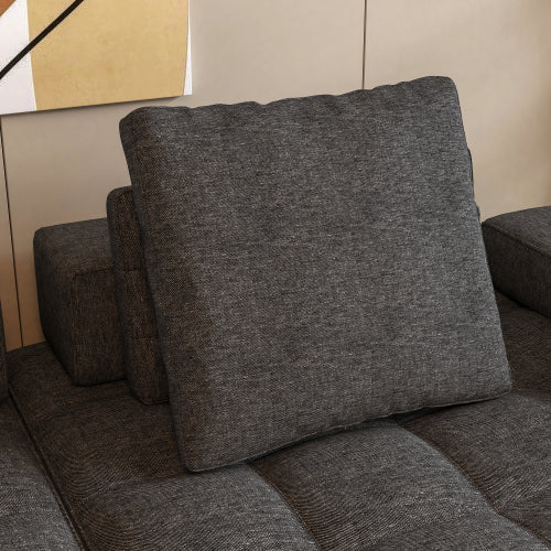 Grey Modern Loveseat Sofa