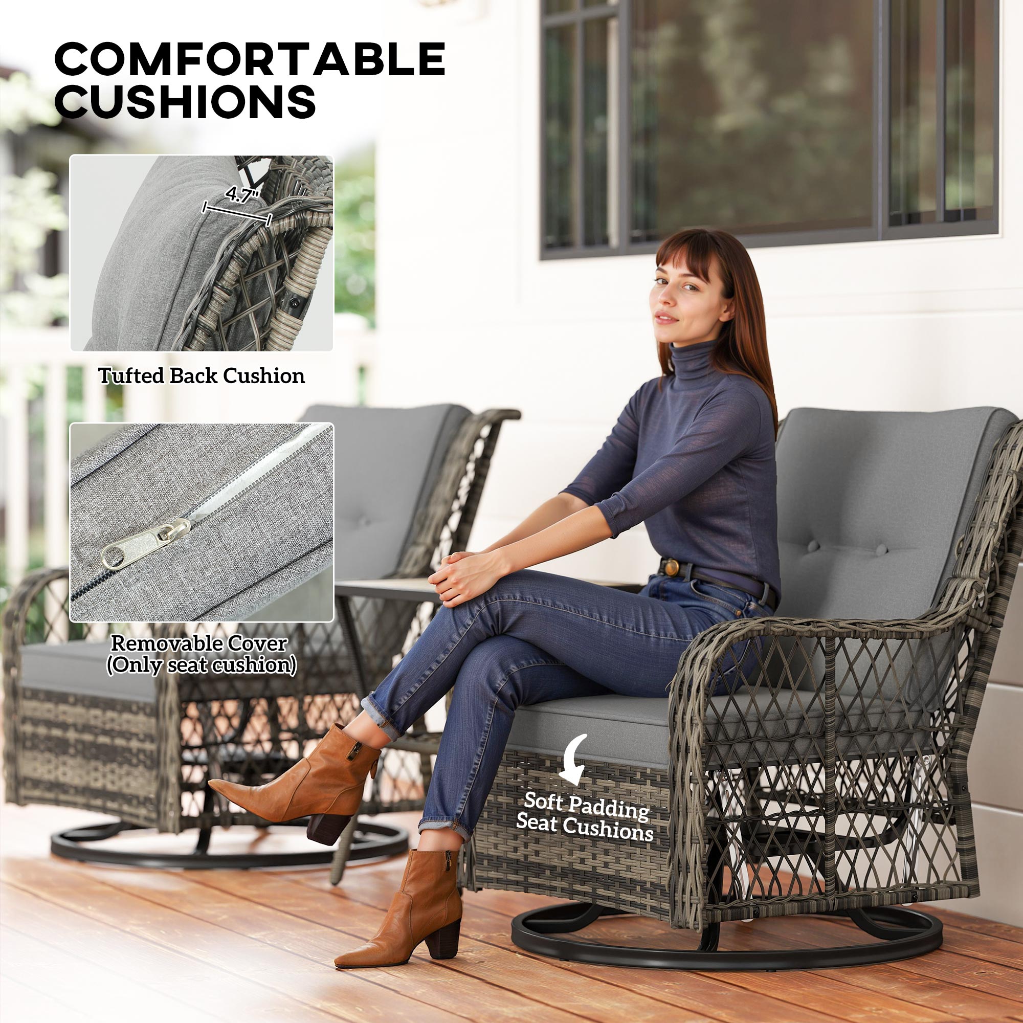 Three-Piece Patio Bistro Set