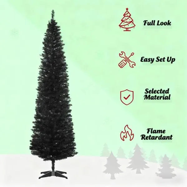 Bleistift-Weihnachtsbaum mit stabilem Sockel, perfekt für moderne Feiertagsdekoration