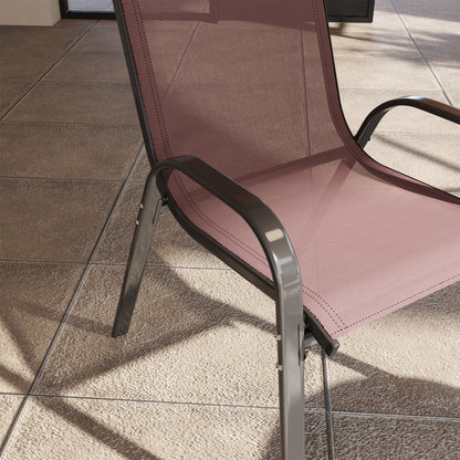 Set aus 4 Outdoor-Essstühlen