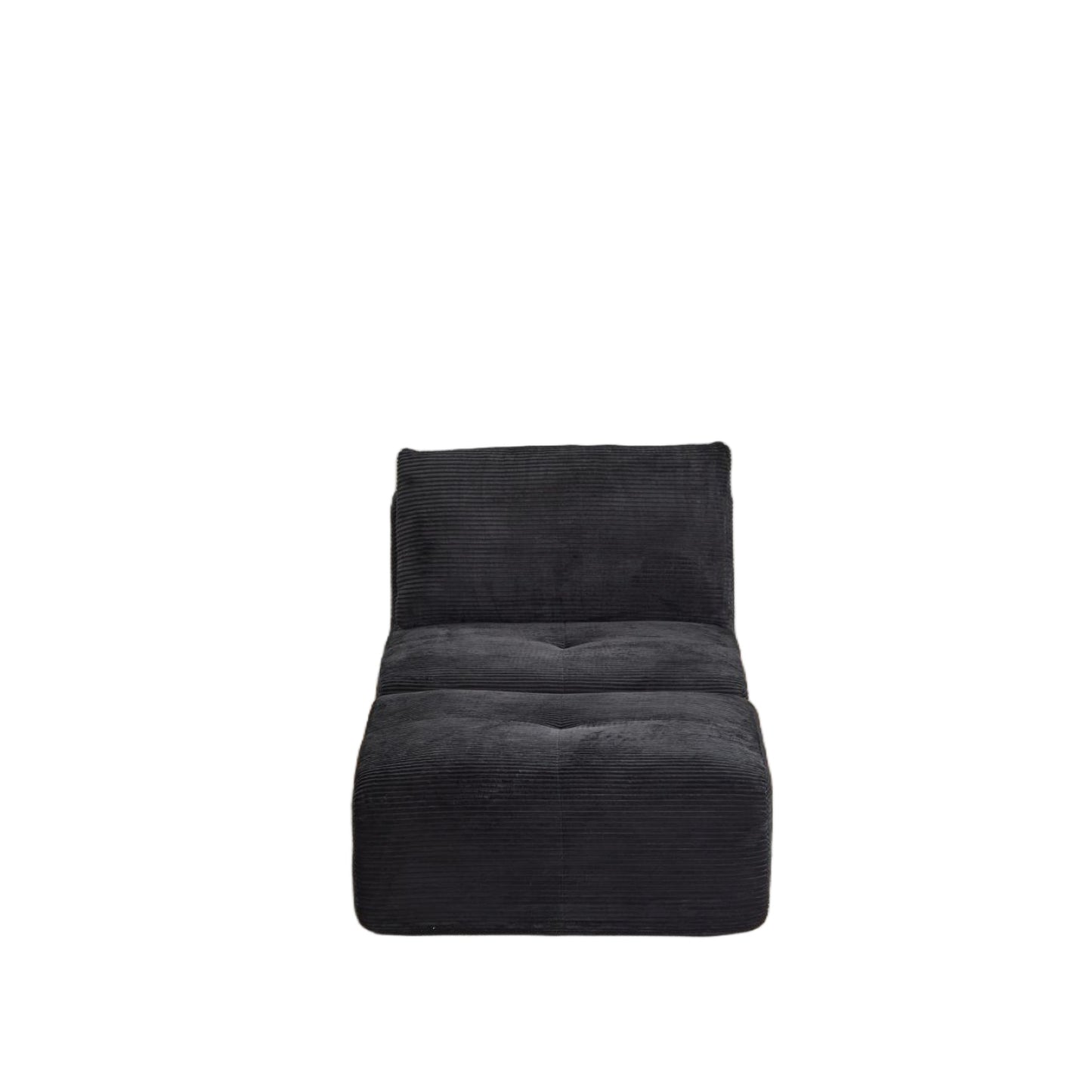 Moderne Kompressions-Memory-Foam-Sofa, 2-Sitzer großes Ecksofa für das Wohnzimmer, tierfreundliches Wolken-Modul-Sofa, Kordstoffbezug, extra tiefe Sitzbank, keine Montage erforderlich, Beige