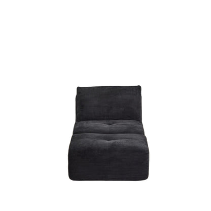 Moderne Kompressions-Memory-Foam-Sofa, 2-Sitzer großes Ecksofa für das Wohnzimmer, tierfreundliches Wolken-Modul-Sofa, Kordstoffbezug, extra tiefe Sitzbank, keine Montage erforderlich, Beige