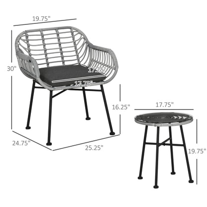 3-teiliges Terrassen-Set
