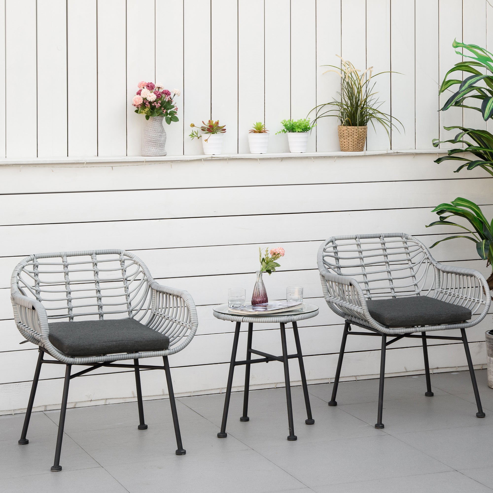 Natural Boho Patio Set