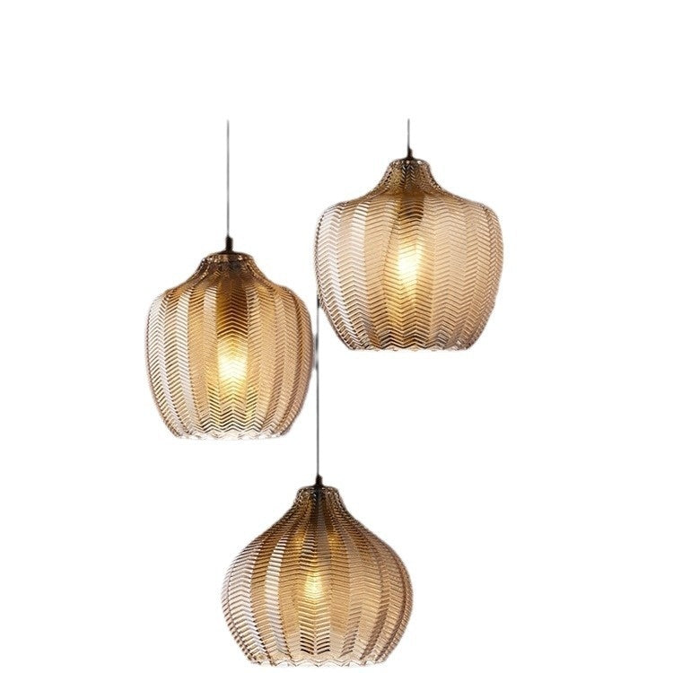 Single Glass Stair Chandelier