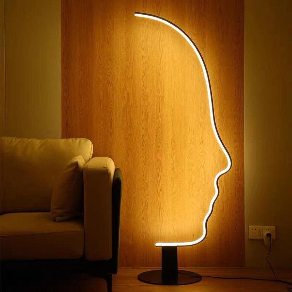 Nordische Kunst-Gesicht-Stehlampe Designer Schlafzimmer Arbeitszimmer