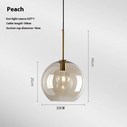 Kreativer Glasleuchter Retro Restaurant Nachttischlampe