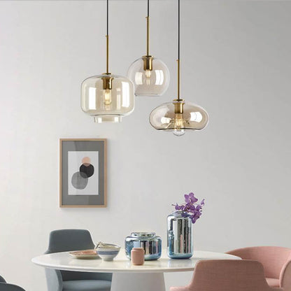 Kreativer Glasleuchter Retro Restaurant Nachttischlampe