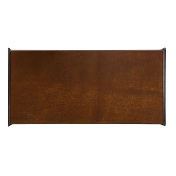 U-Can Moderner Rechteckiger Couchtisch Mit 4 Schubladen Und 2 Vitrinenböden, Holz-Couchtisch Im Rillenstil, Temperglas Für Das Wohnzimmer