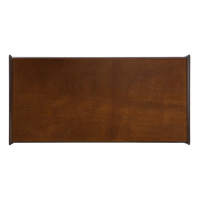 U-Can Moderner Rechteckiger Couchtisch Mit 4 Schubladen Und 2 Vitrinenböden, Holz-Couchtisch Im Rillenstil, Temperglas Für Das Wohnzimmer